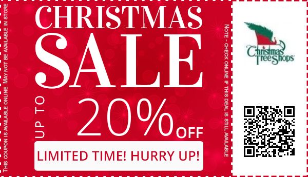 ﻿Don't miss Christmas Tree Shop coupons