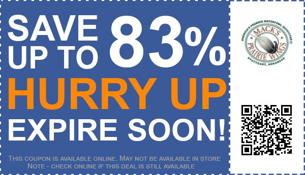 Mack s Prairie Wings Coupons 55 Off Promo Code 2017
