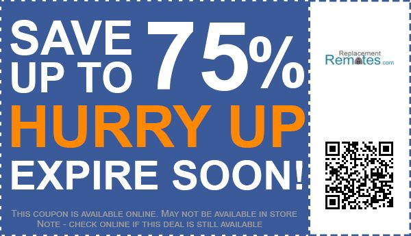 Replacement Remotes Coupons 75 Off Promo Code 2017