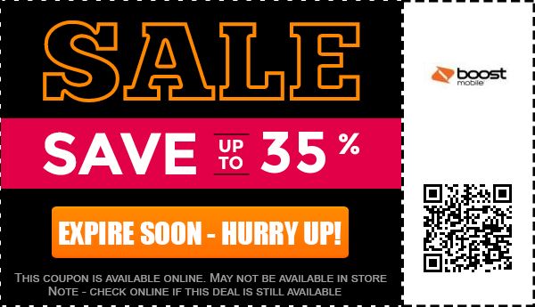 75% Off Boost Mobile Promo Codes & Coupons for March 2018