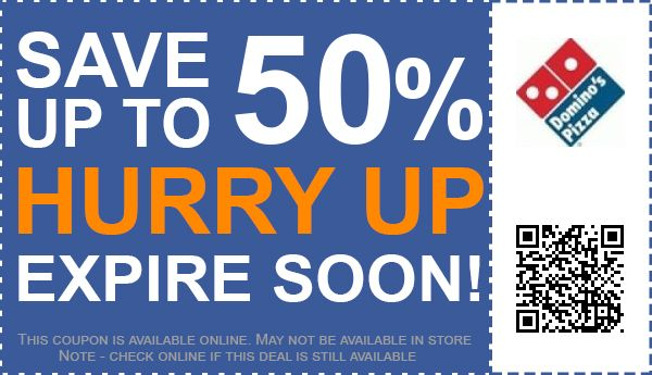 50 off dominos coupon code