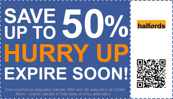 50% off halfords discount codes, promo codes & free shipping - 2018