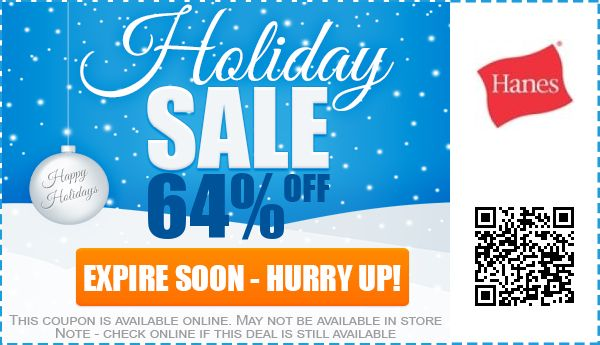75% Off Hanes Promo Codes, Coupons & Free Shipping for May 2018