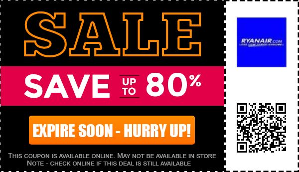 65 Off Ryanair Vouchers Discount Codes For July 2018