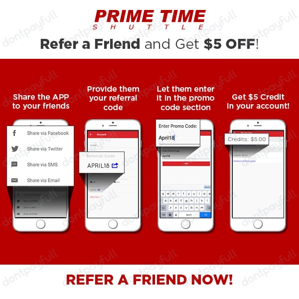 20 Off Prime Time Shuttle PROMO CODES October 2024