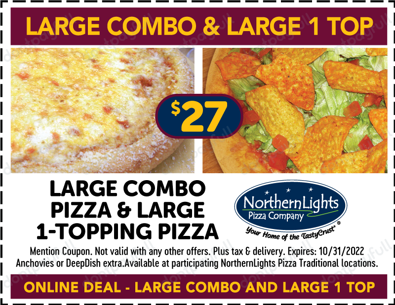 14 Northern Lights Pizza Company Coupons, Promo Codes