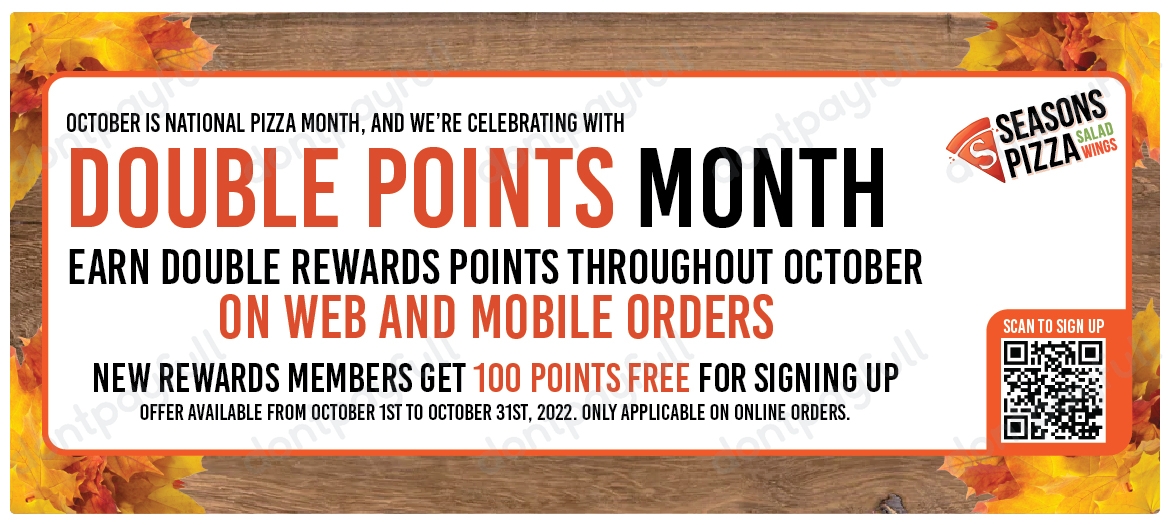 15 Off Seasons Pizza Coupons & Promo Codes Oct 2022