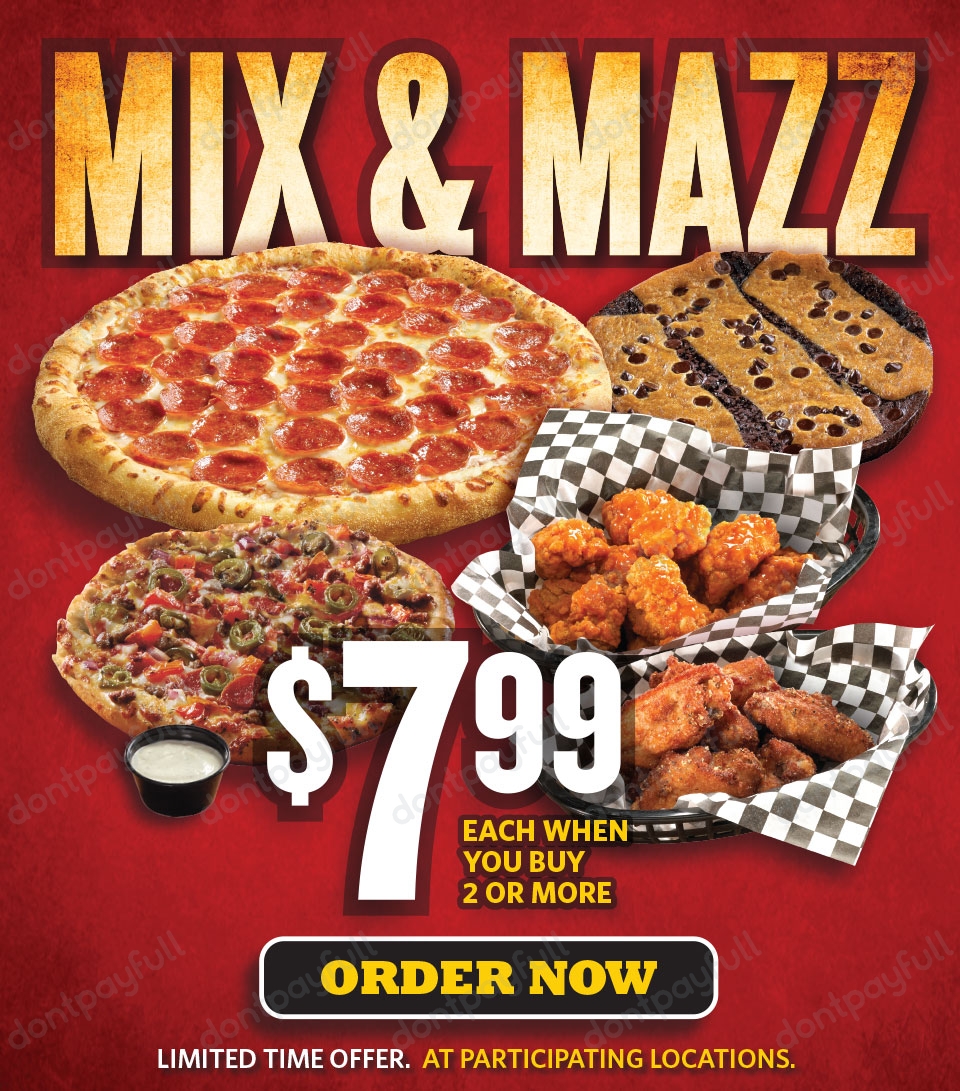 8 Off Mazzio's COUPON ⇨ (13 ACTIVE) August 2023