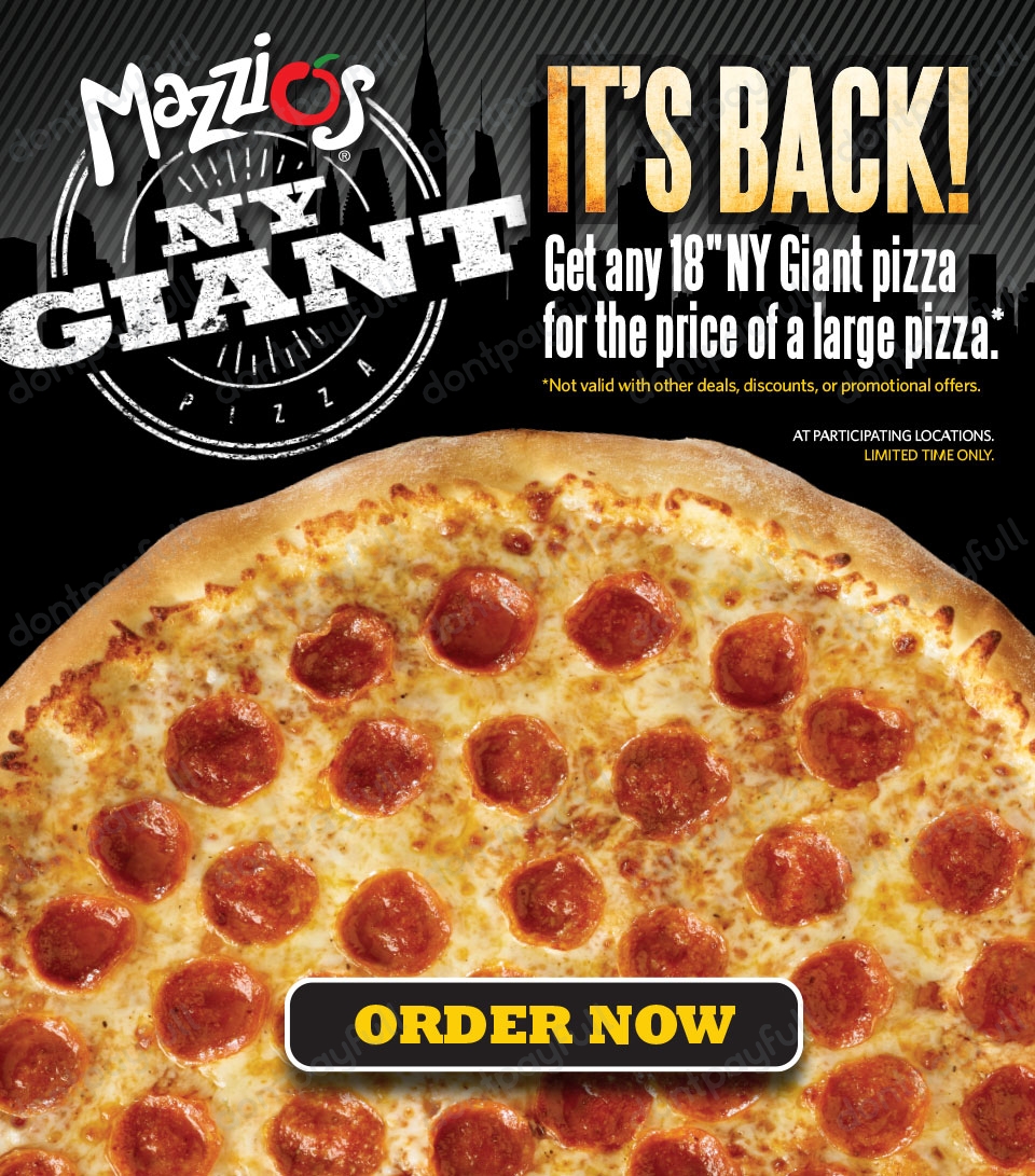 8 Off Mazzio's Coupon Code, Coupons May 2024