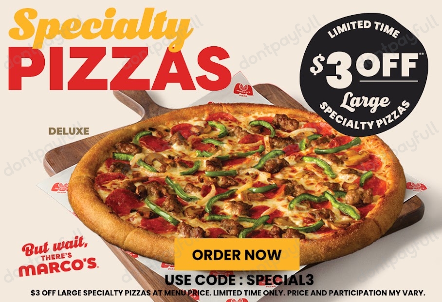 30% Off Marco's Pizza COUPON CODE - August 2024