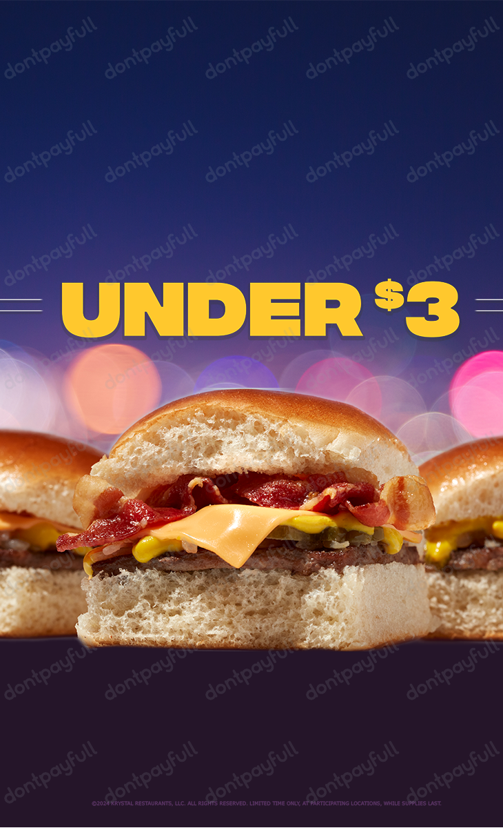 $4 Off Krystal Promo Code, Coupons - June 2024