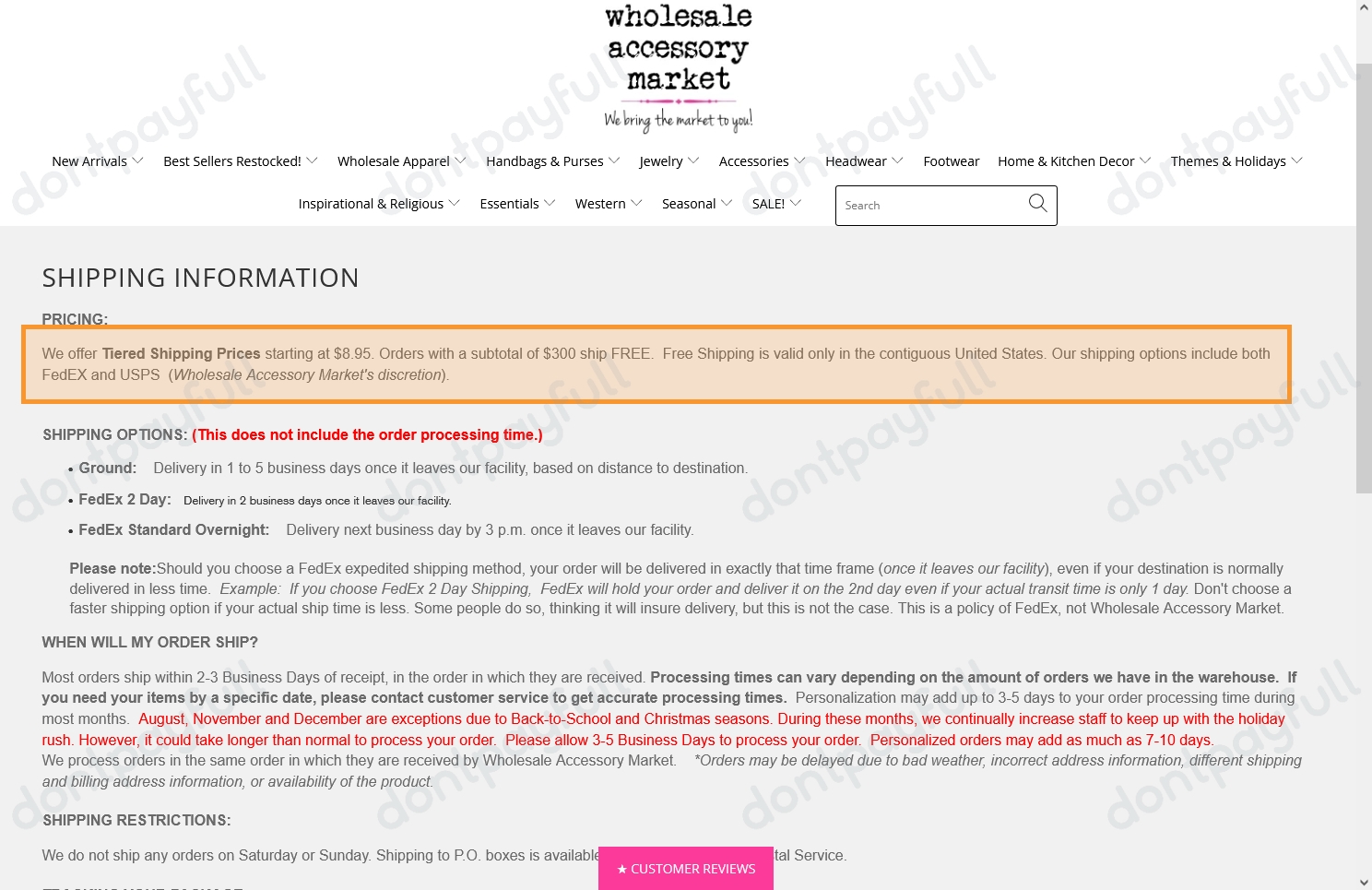 Wholesale Accessory Market Coupon Codes (60% Discount)