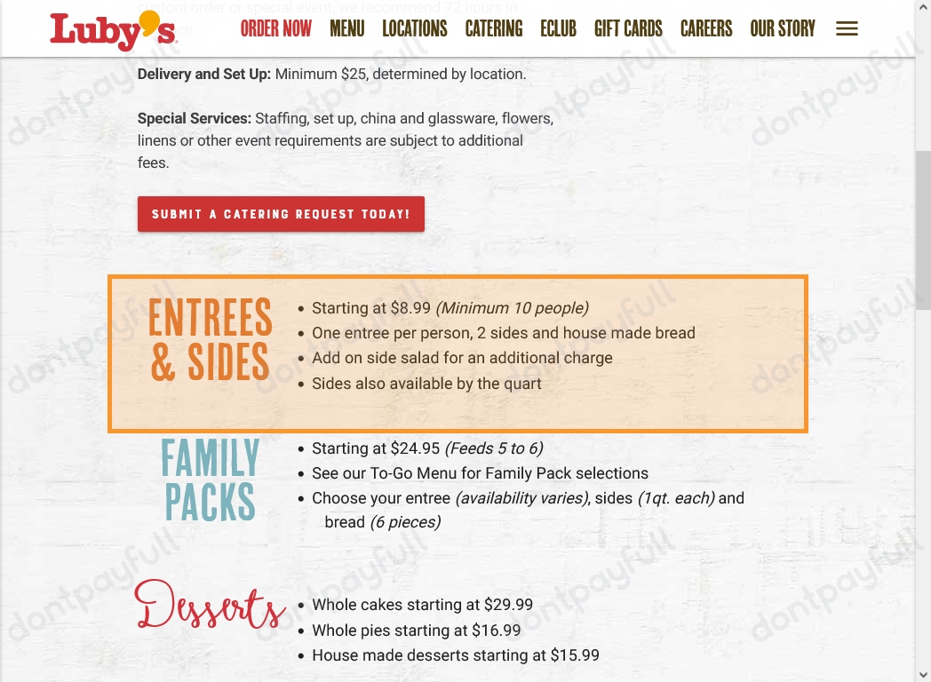 6 Luby's Discount Codes, Coupons - September 2024