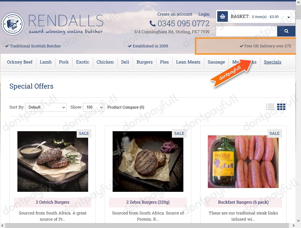 Rendalls Online Butcher Coupons (50 Discount) Sep 2024