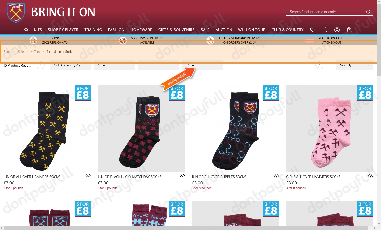 85 Off West Ham United PROMO CODES September 2024