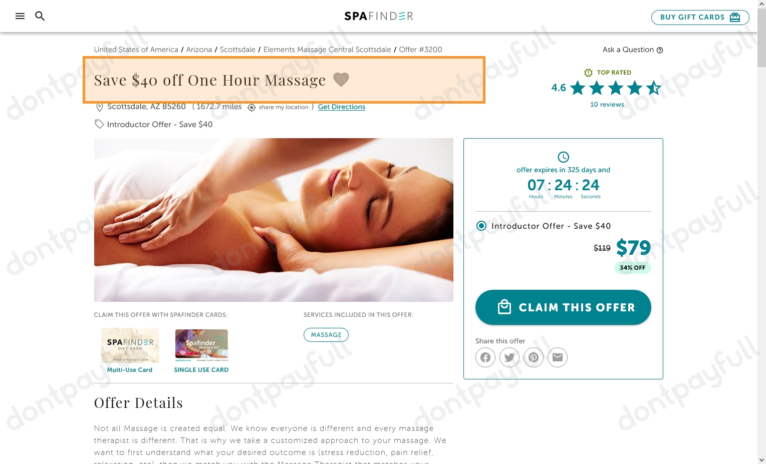 50% Off SpaFinder Promo Codes, Coupons & Free Shipping