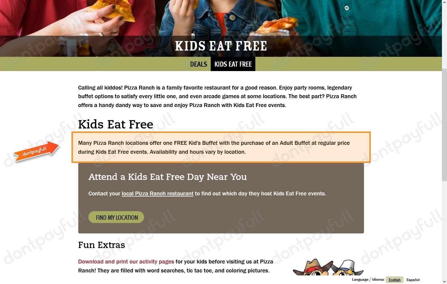 Pizza Ranch Coupons ($2 Discount) - Nov 2022