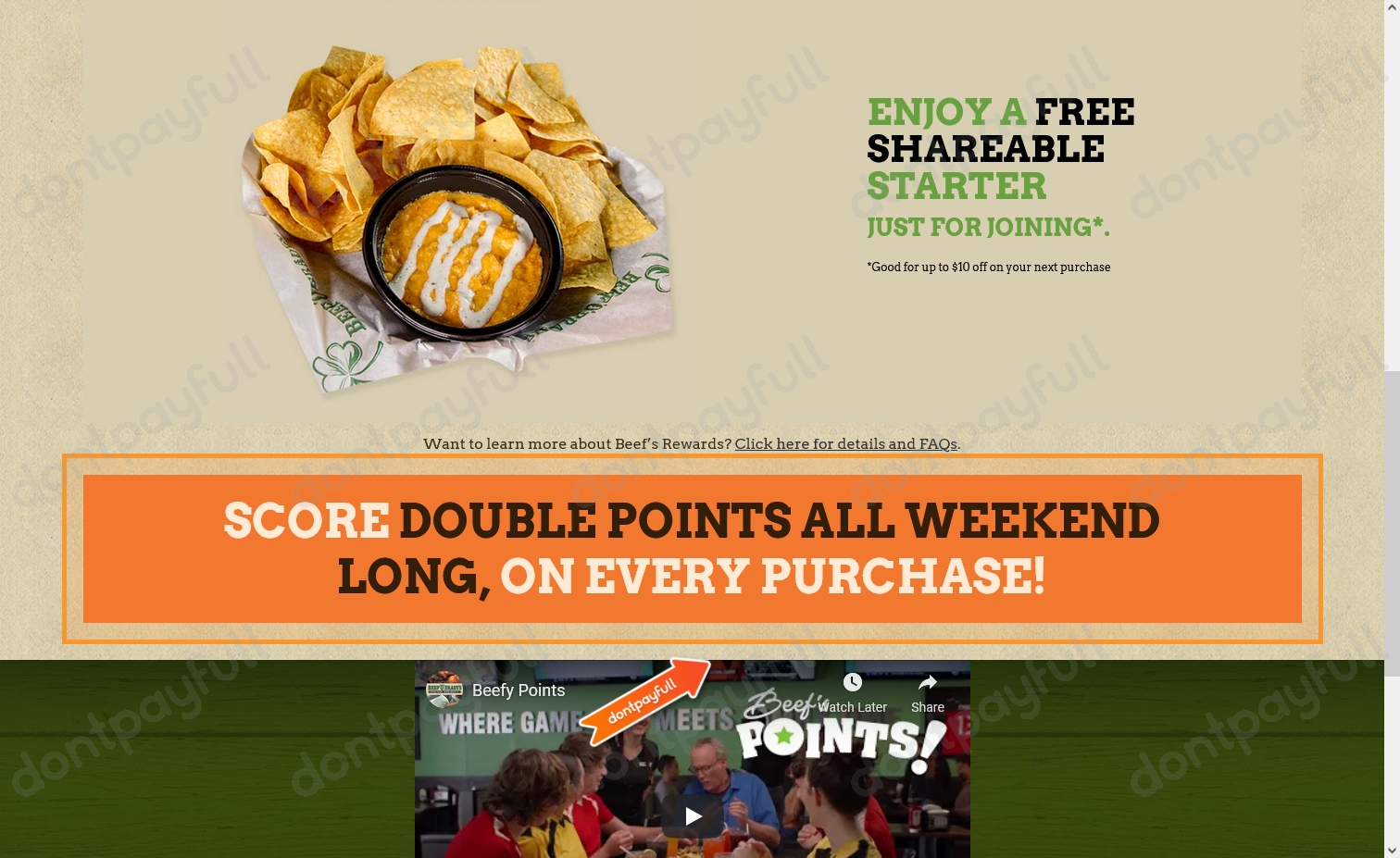 Beef 'O' Brady's Coupons ($10 Discount)