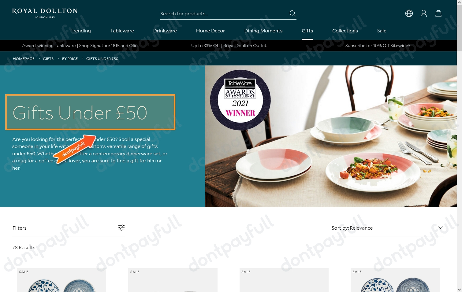 60 Off Royal Doulton DISCOUNT CODES ⇨ October 2024