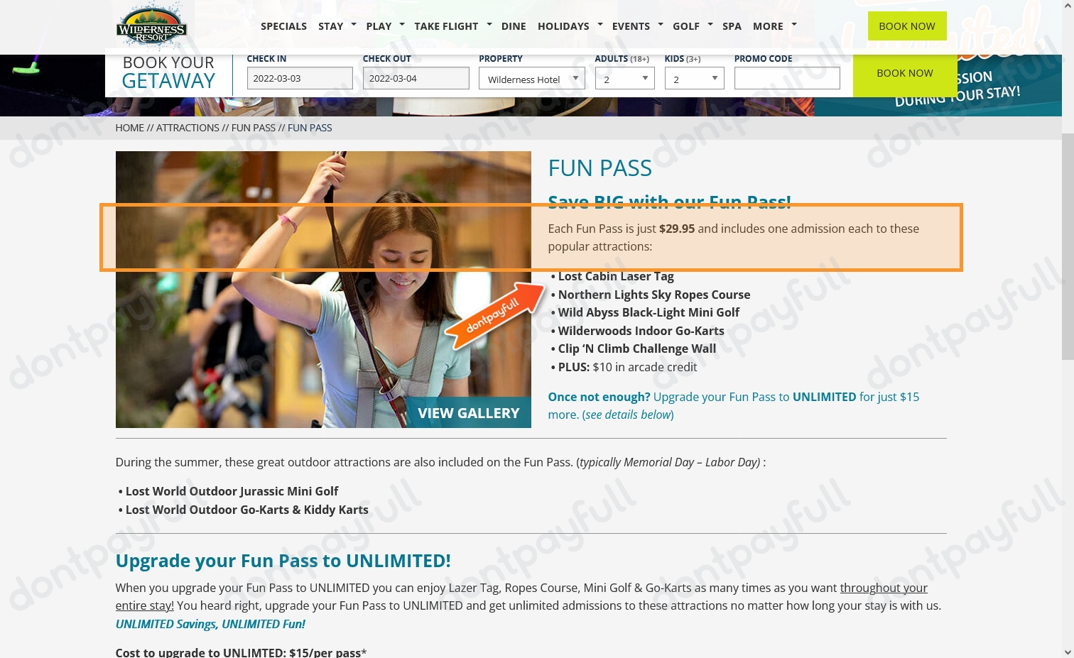 30% Off Wilderness Resort Coupons & Discount Codes - 2022