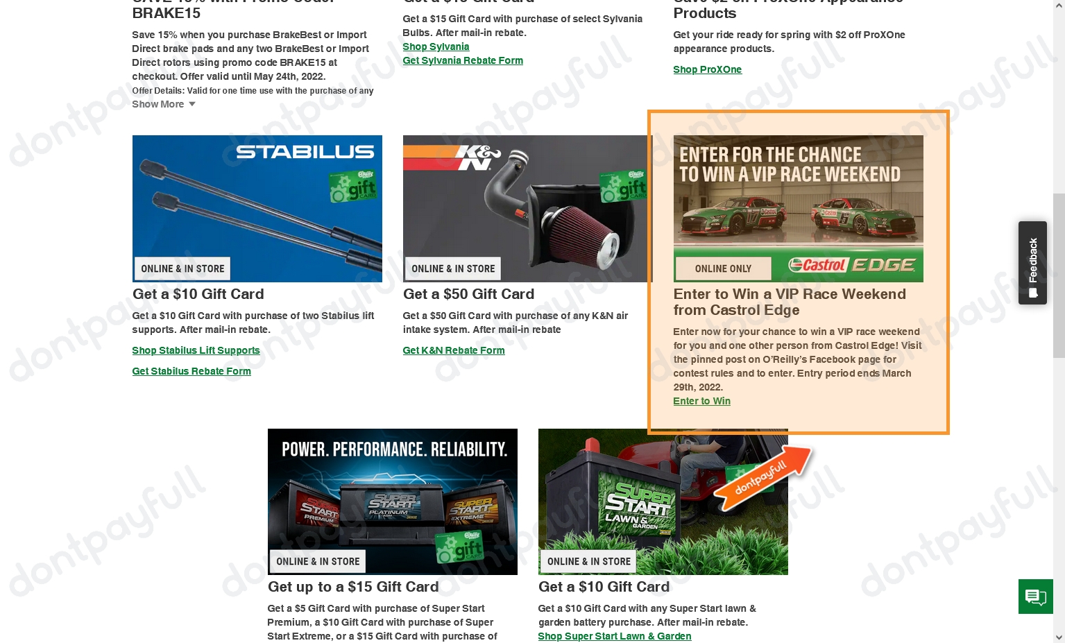 49% Off O'Reilly Auto Parts Coupons, Promo Codes