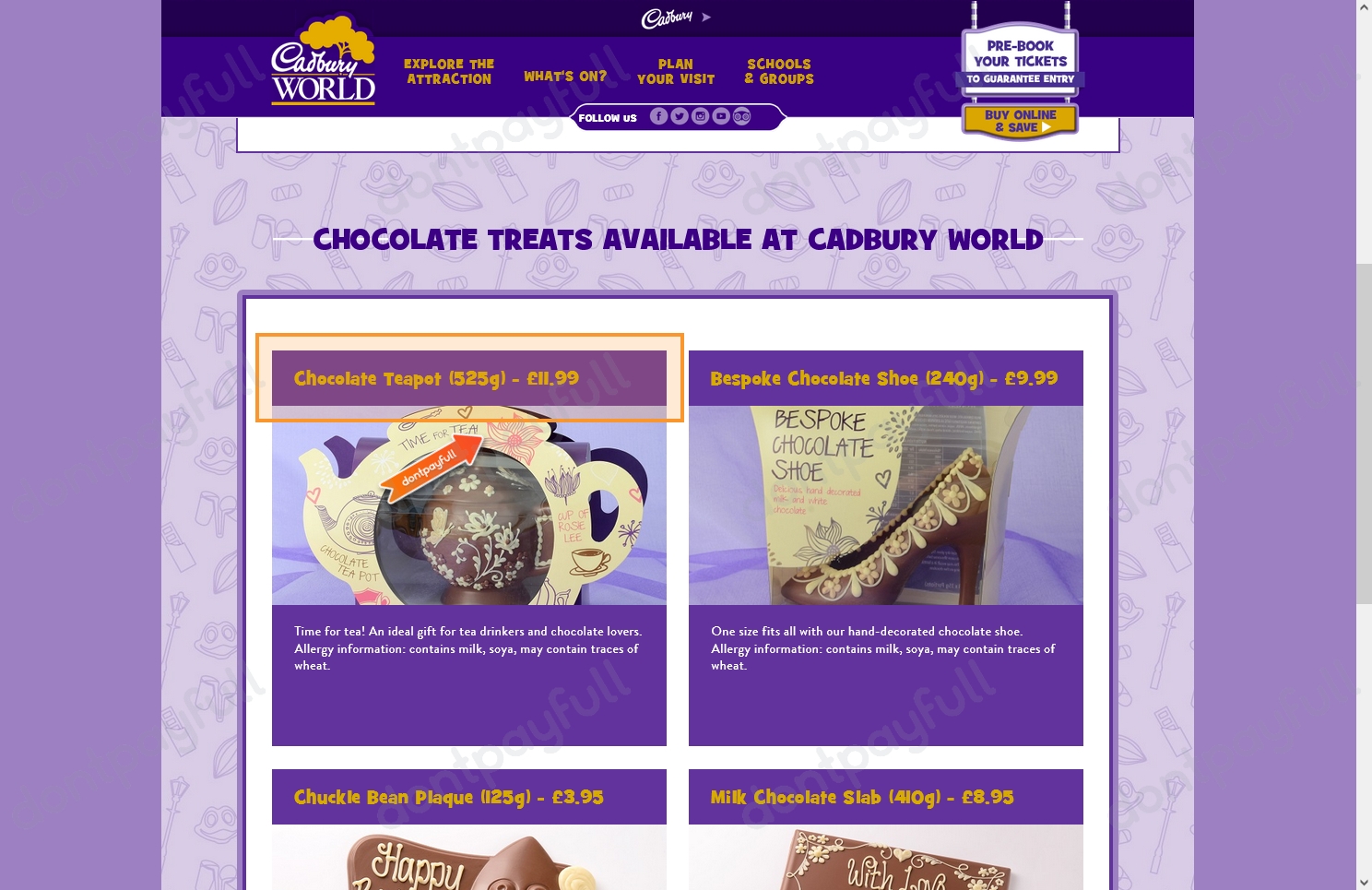25 Off Cadbury World DISCOUNT CODE February 2024 25-off-cadbury-world-discount-code-february-2024