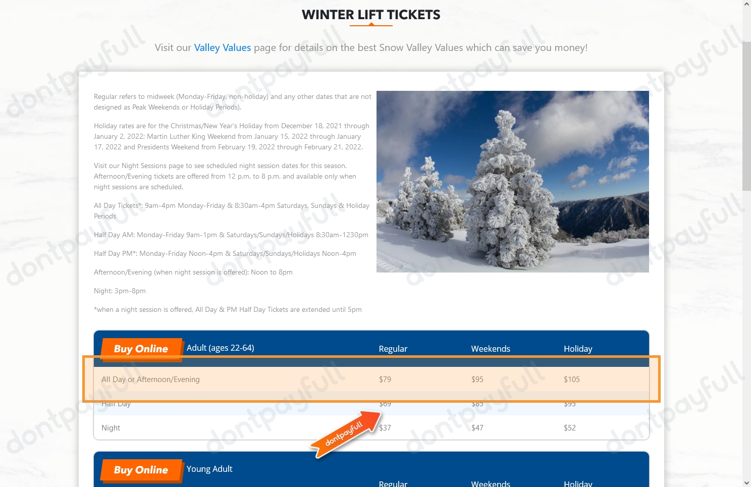 50% Off Snow Valley Ski Area Coupons & Promo Codes - 2022