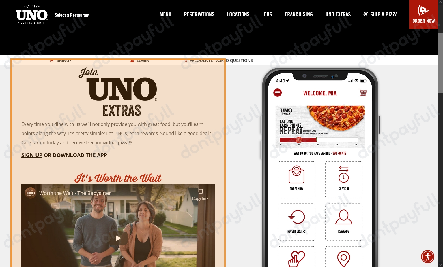 Unos coupon in store