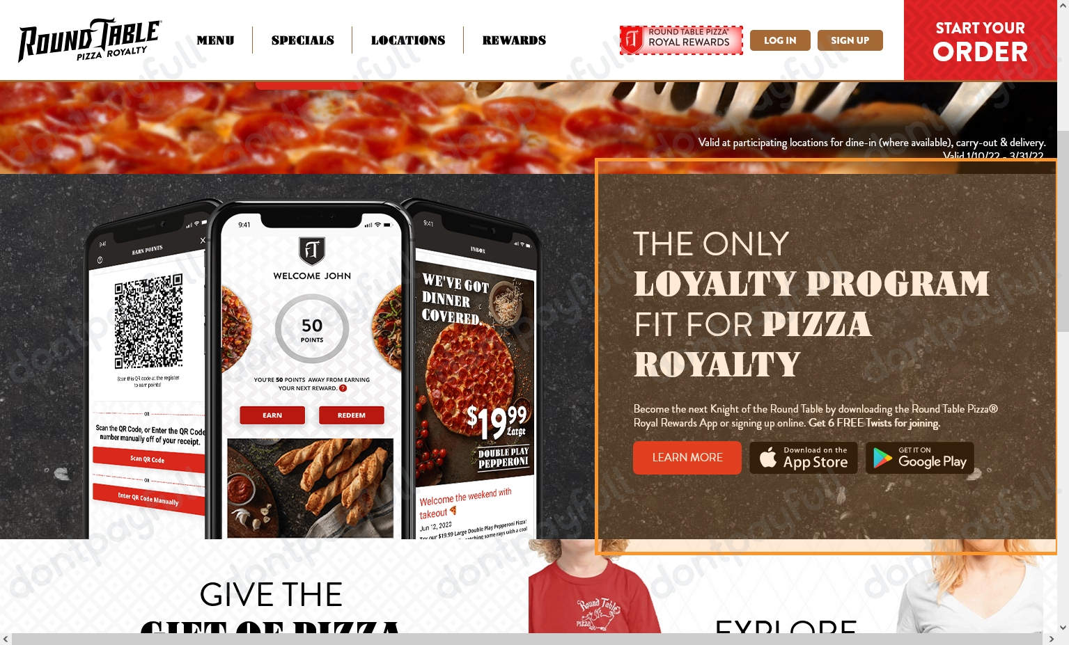 25% Off Round Table Pizza Coupons & Discount Codes - 2022
