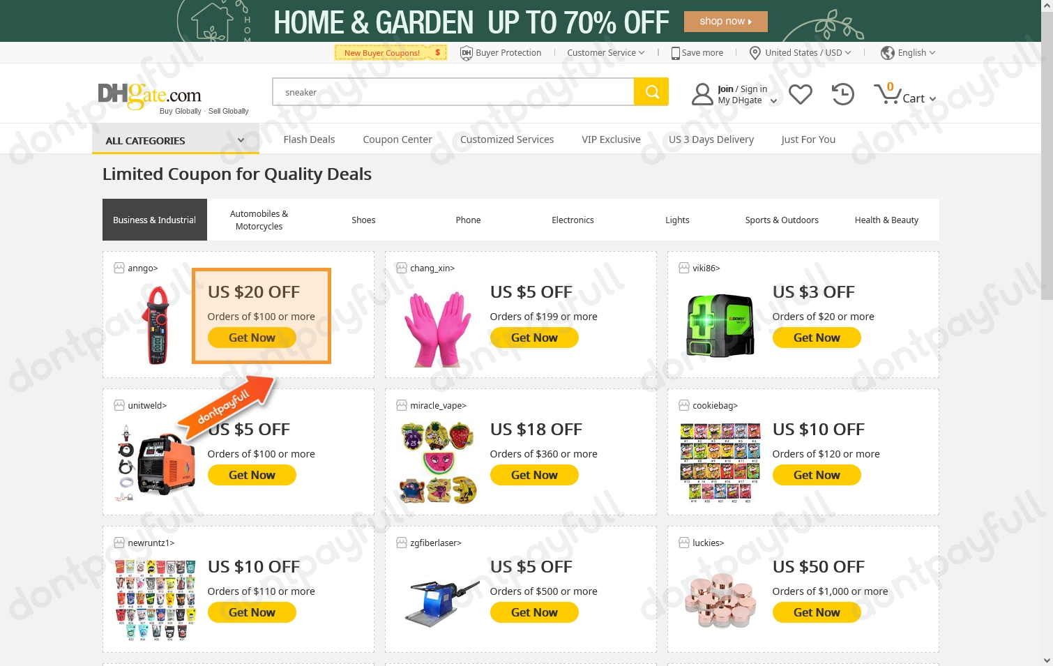 DHgate website in Bahrain provide the latest coupons