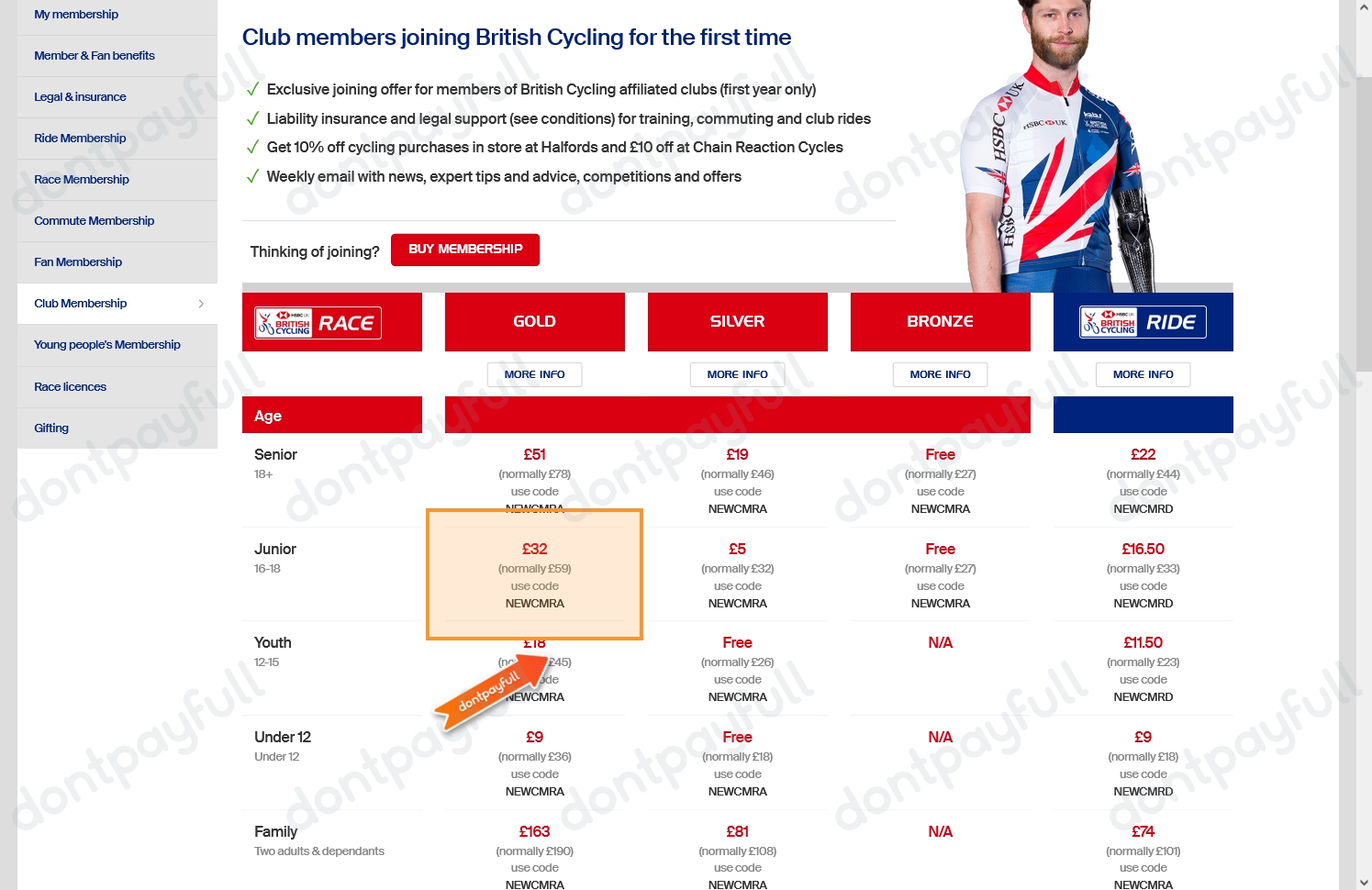 british cycling discount