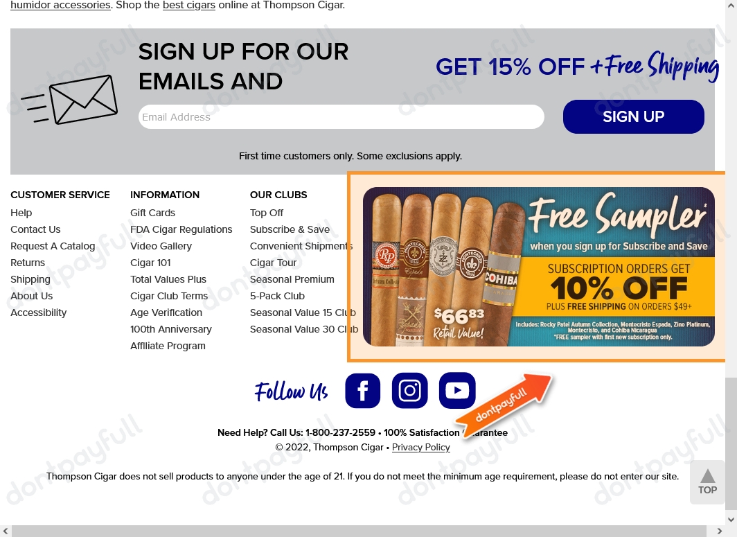 80% Off Thompson Cigar Promo Codes & Coupons - Nov 2022