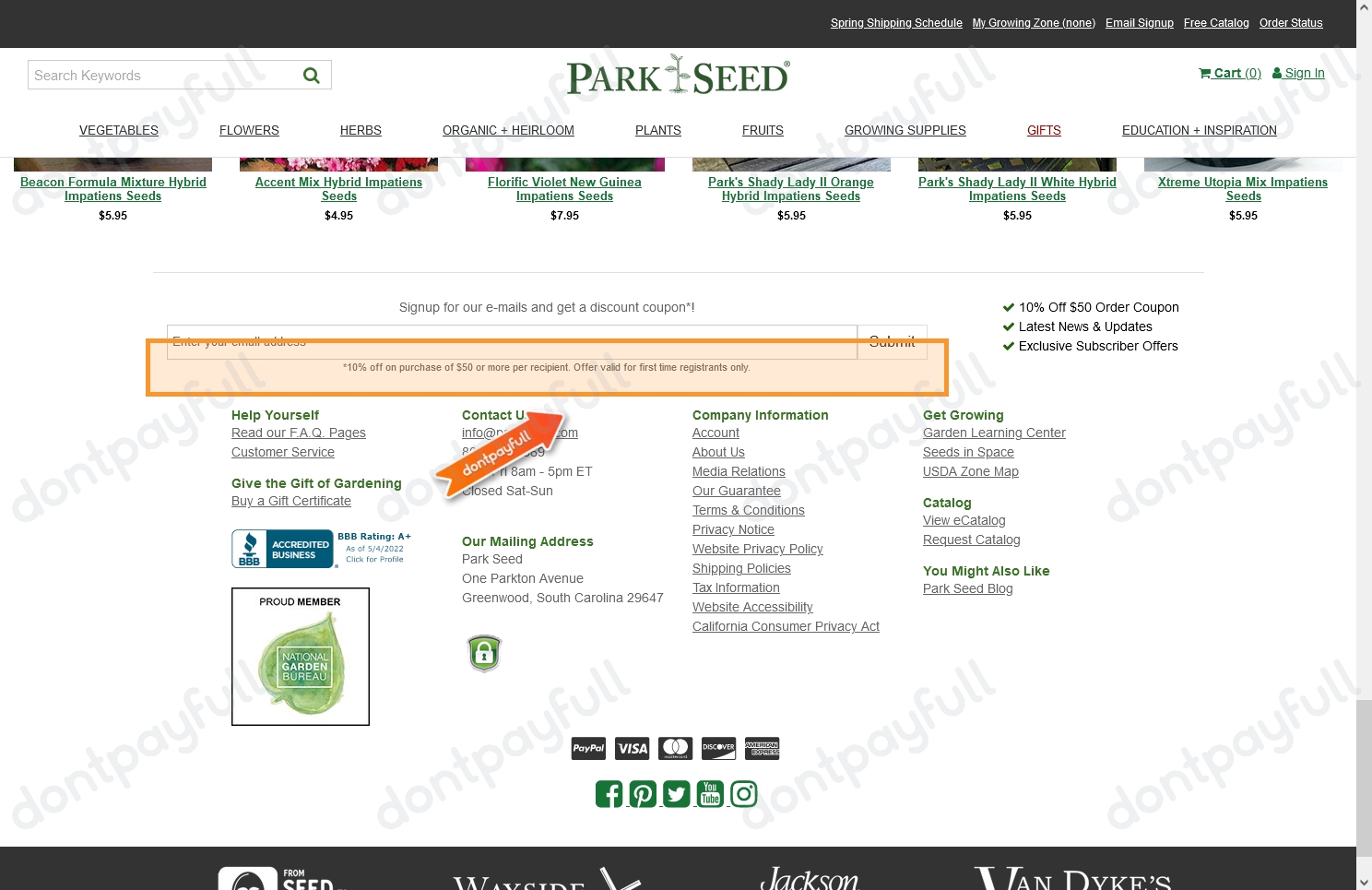 50 Off Park Seed Promo Codes, Coupons & Free Shipping