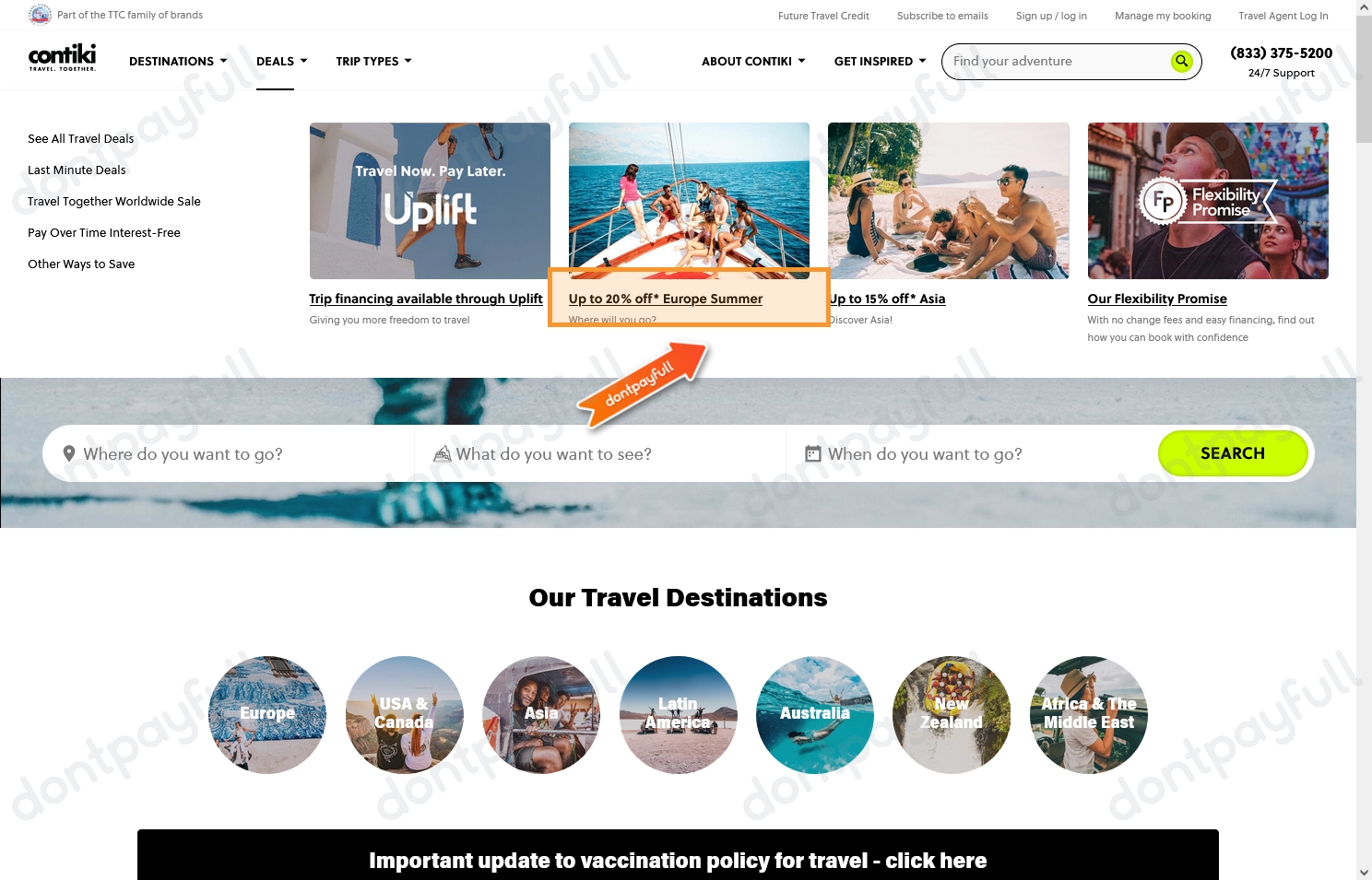 contiki travel agent discount