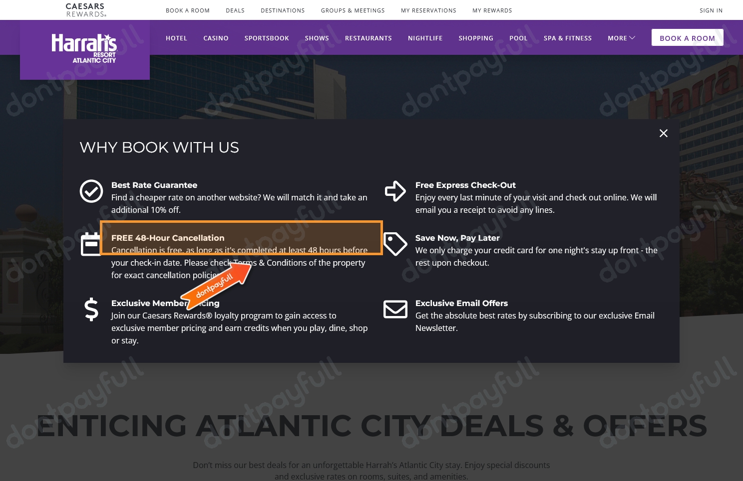 30 Off Harrah's Atlantic City PROMO CODE, June 2023