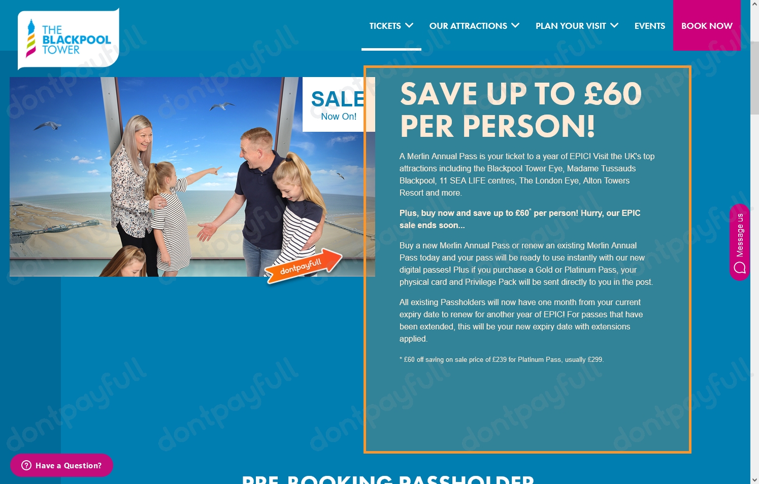 25 Off The Blackpool Tower DISCOUNT CODE August 2023