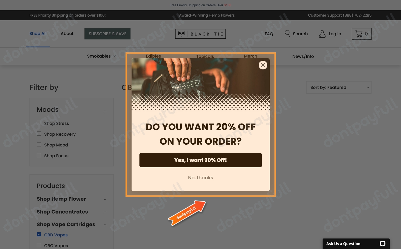 25% Off Black Tie CBD Coupon, Promo Code - Oct 2022