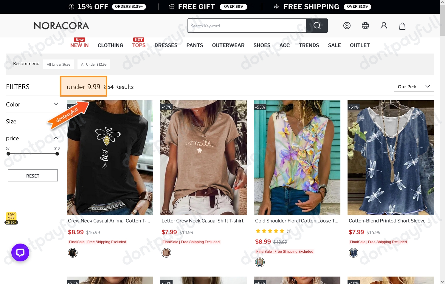 Noracora free shipping coupon