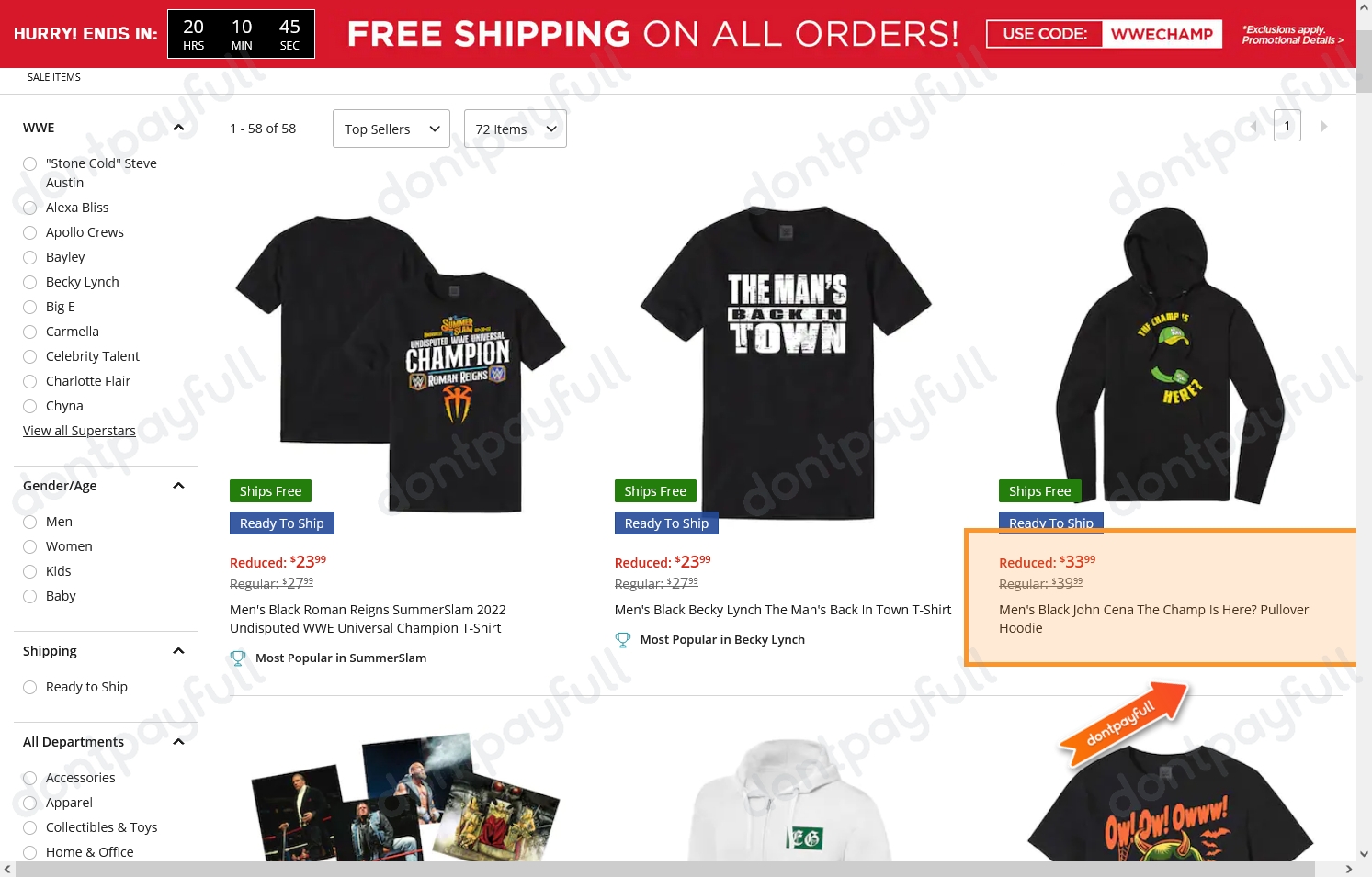 68 Off WWE Shop COUPON โจ (41 ACTIVE) March 2025
