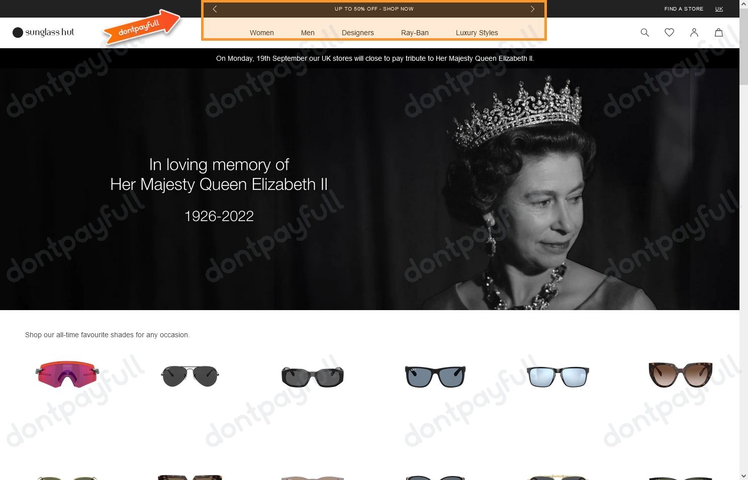 50 Off Sunglass Hut DISCOUNT CODES ⇨ August 2024