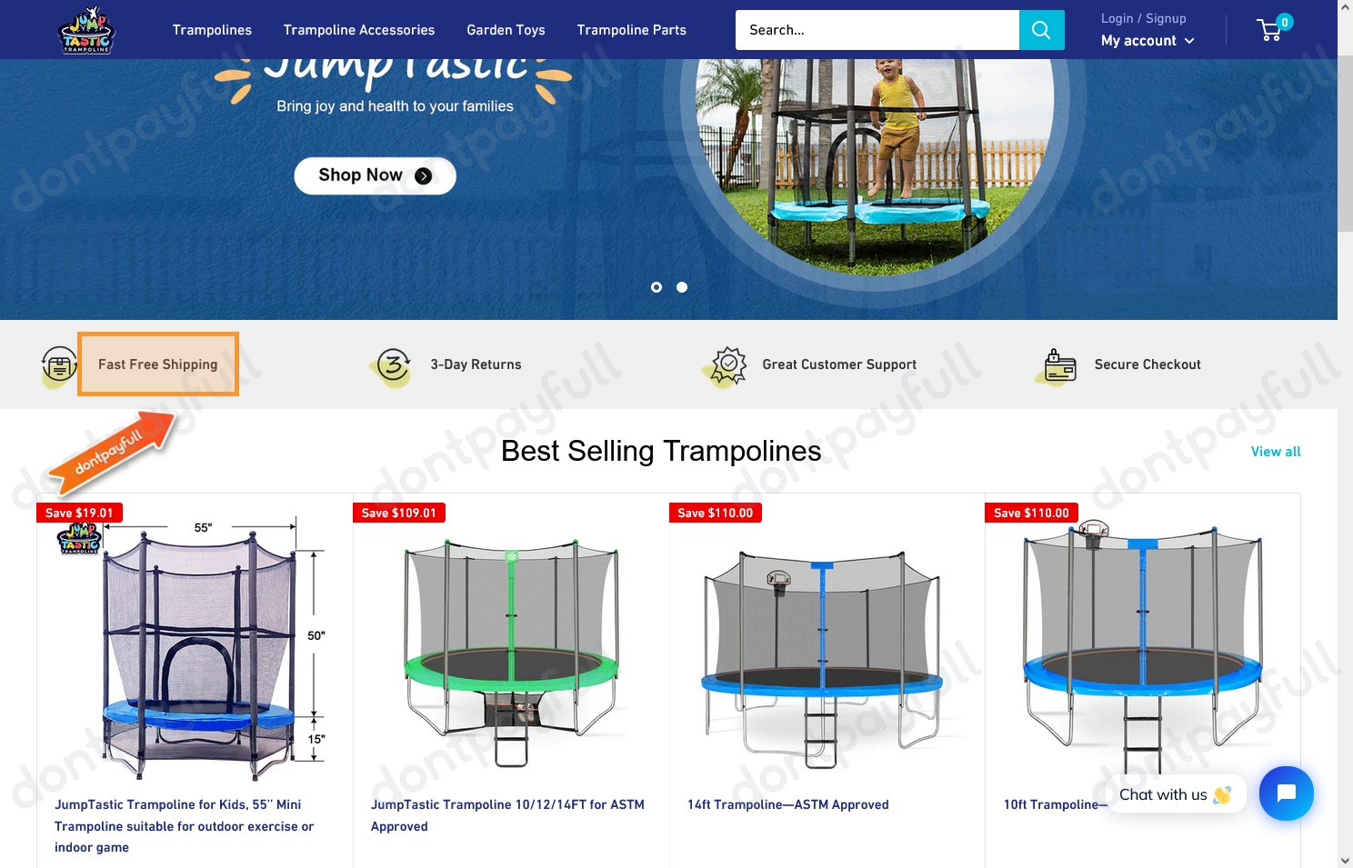 Jumptastic Trampolines Coupons 20 Off Promo Code 2024