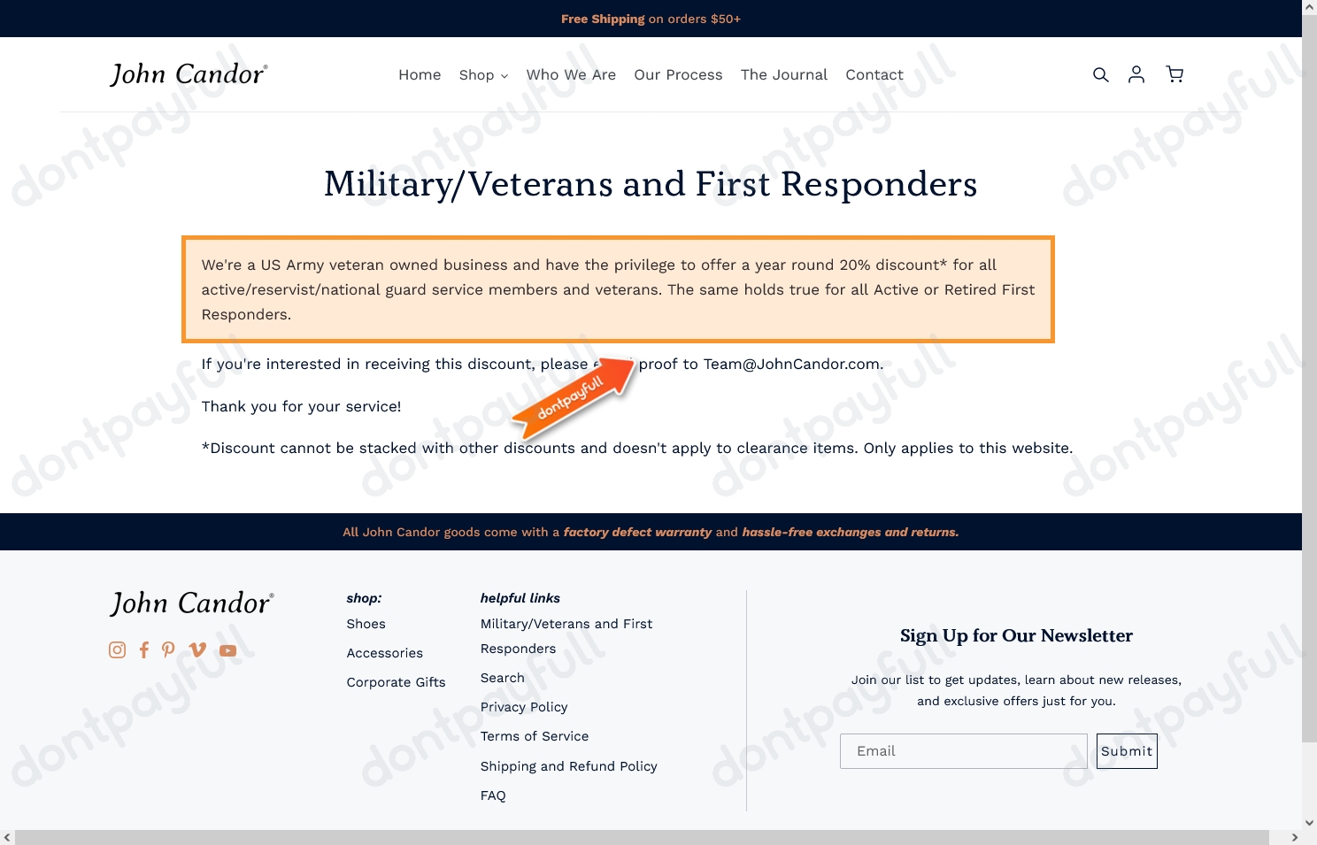 55 Off John Candor Coupons (12 Active) September 2024