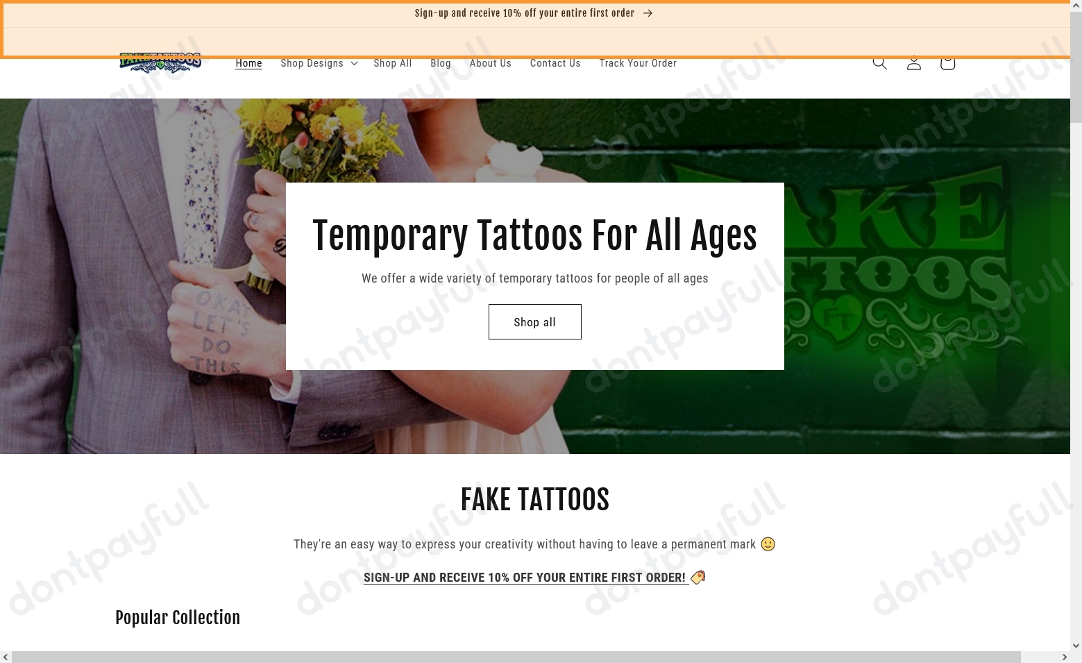 60 Off Fake Tattoos COUPONS (22 ACTIVE) August 2024