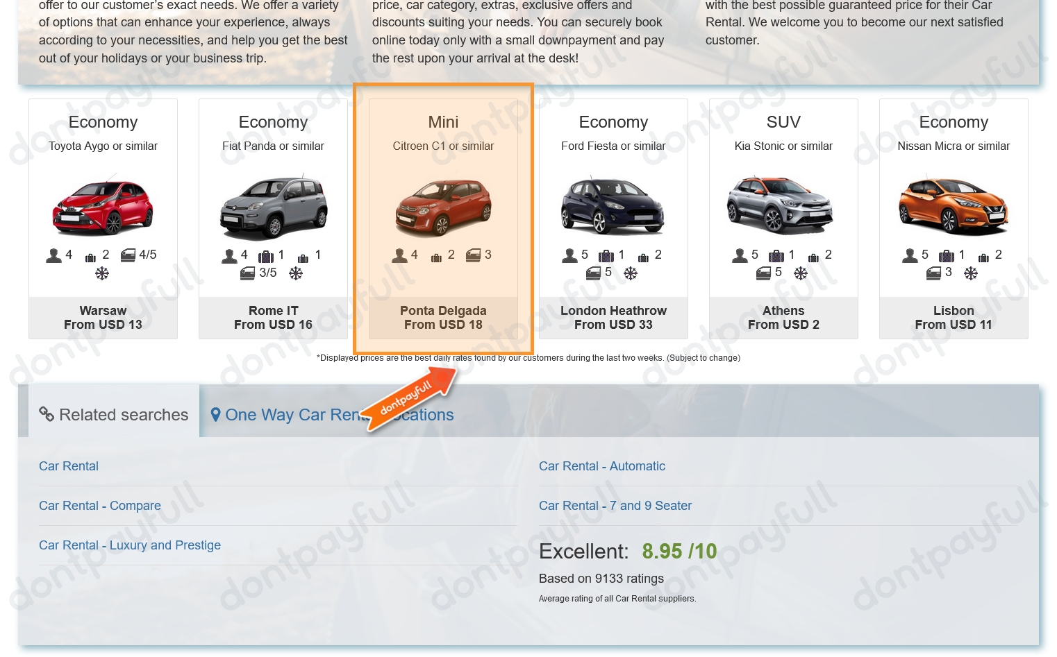 18 Economy Car Rentals Coupons, Promo Codes Sep 2024