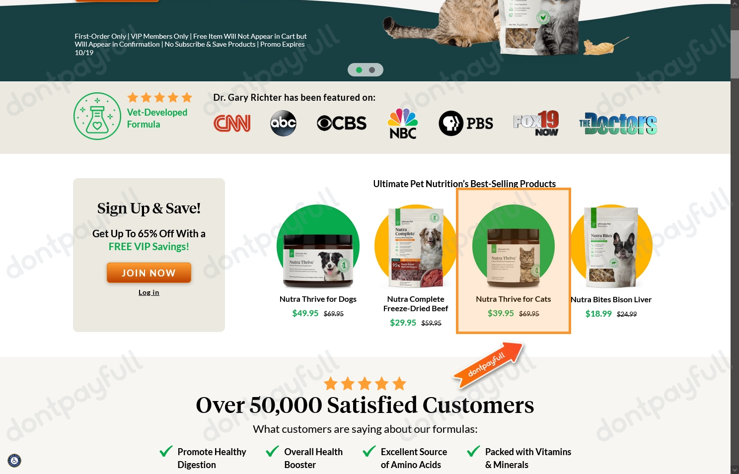 65 Off The Ultimate Pet Nutrition COUPON CODE May 2023