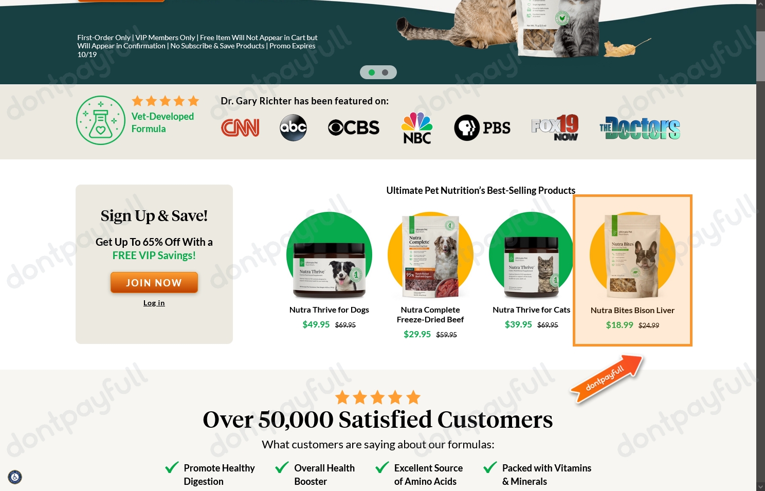 65 Off The Ultimate Pet Nutrition COUPON CODE May 2023