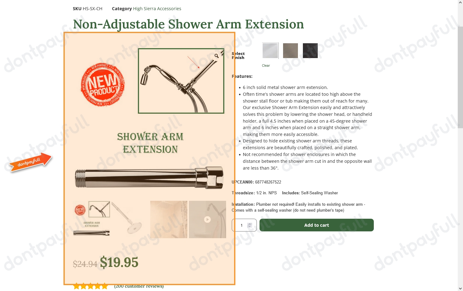 High Sierra Showerheads Coupons (20 Discount) Sep 2024