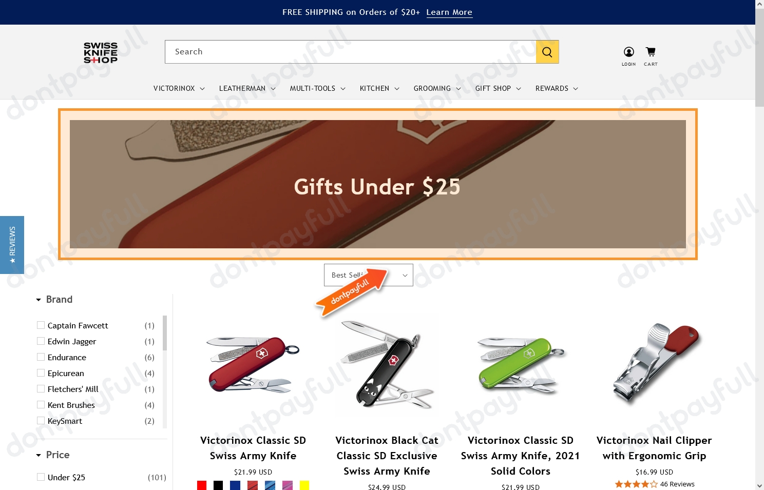 Swiss knife 2025 shop coupon code