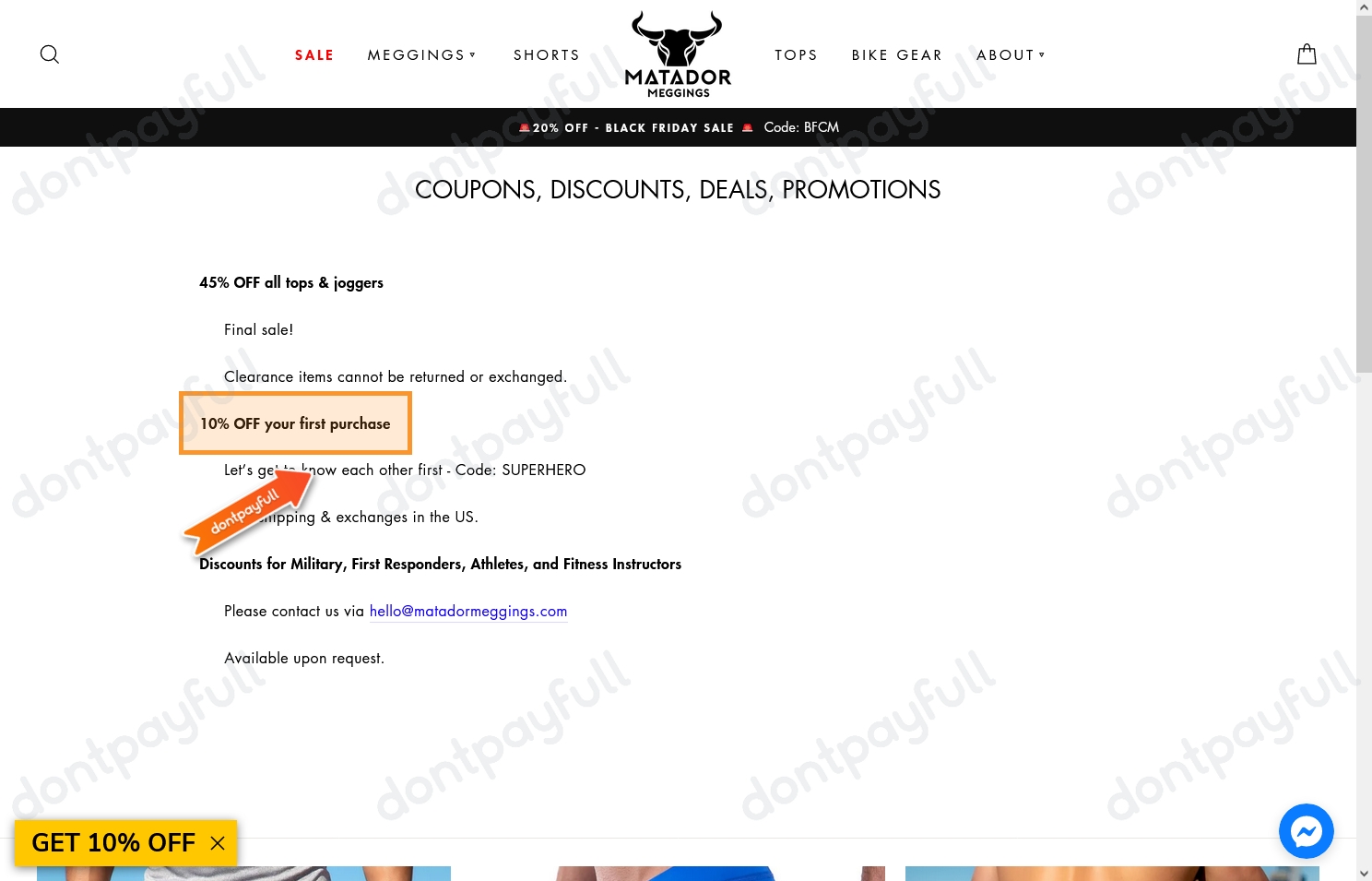 52 Off Matador Meggings DISCOUNT CODES August 2024