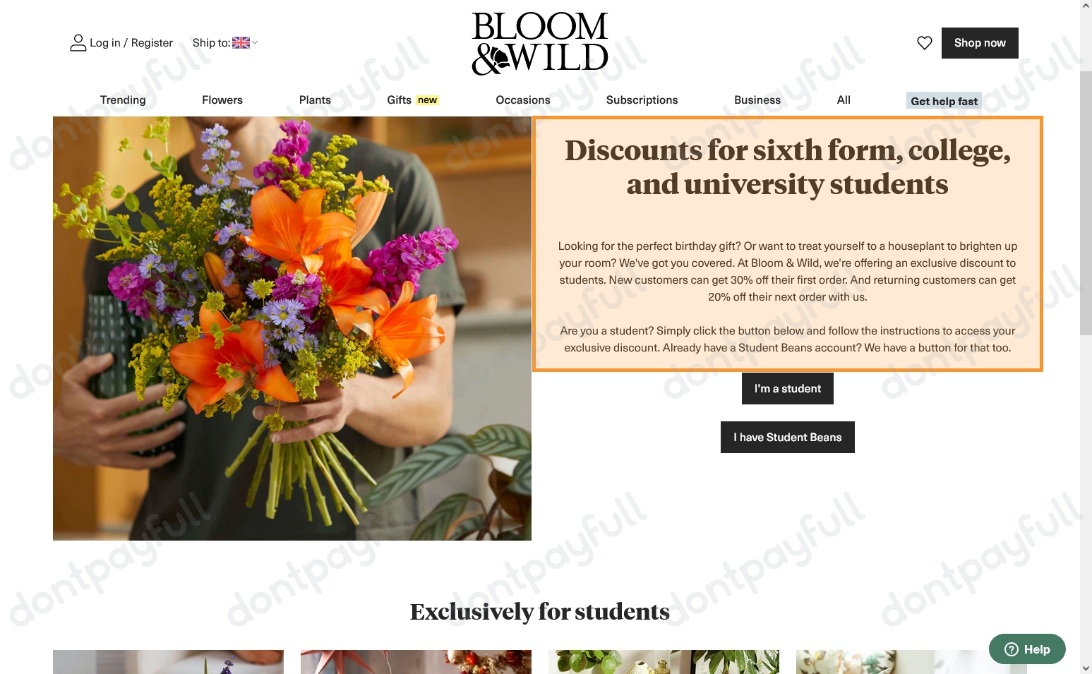 30 Off Bloom Wild DISCOUNT CODE June 2023